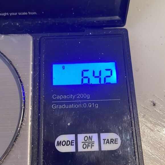 7.5” solid gunmetal gray bangle bracelet engraved all around w/“I love you” - Picture 8 of 8